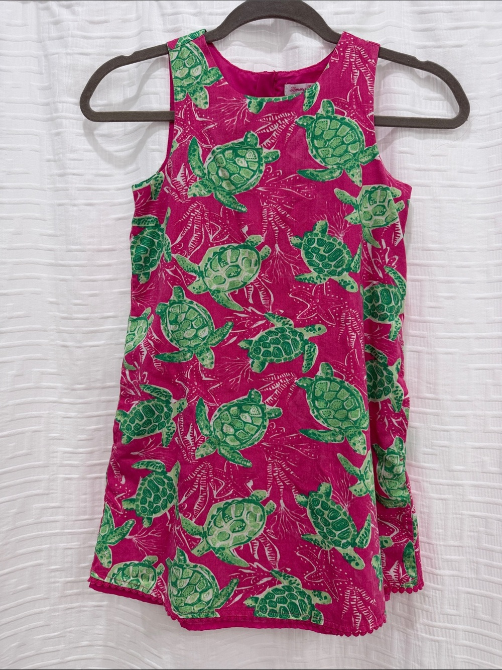 Tommy Bahama Pink Tank Dress with Green Sea Turtle Print